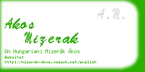 akos mizerak business card